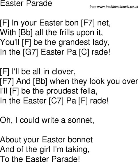 words to song easter parade